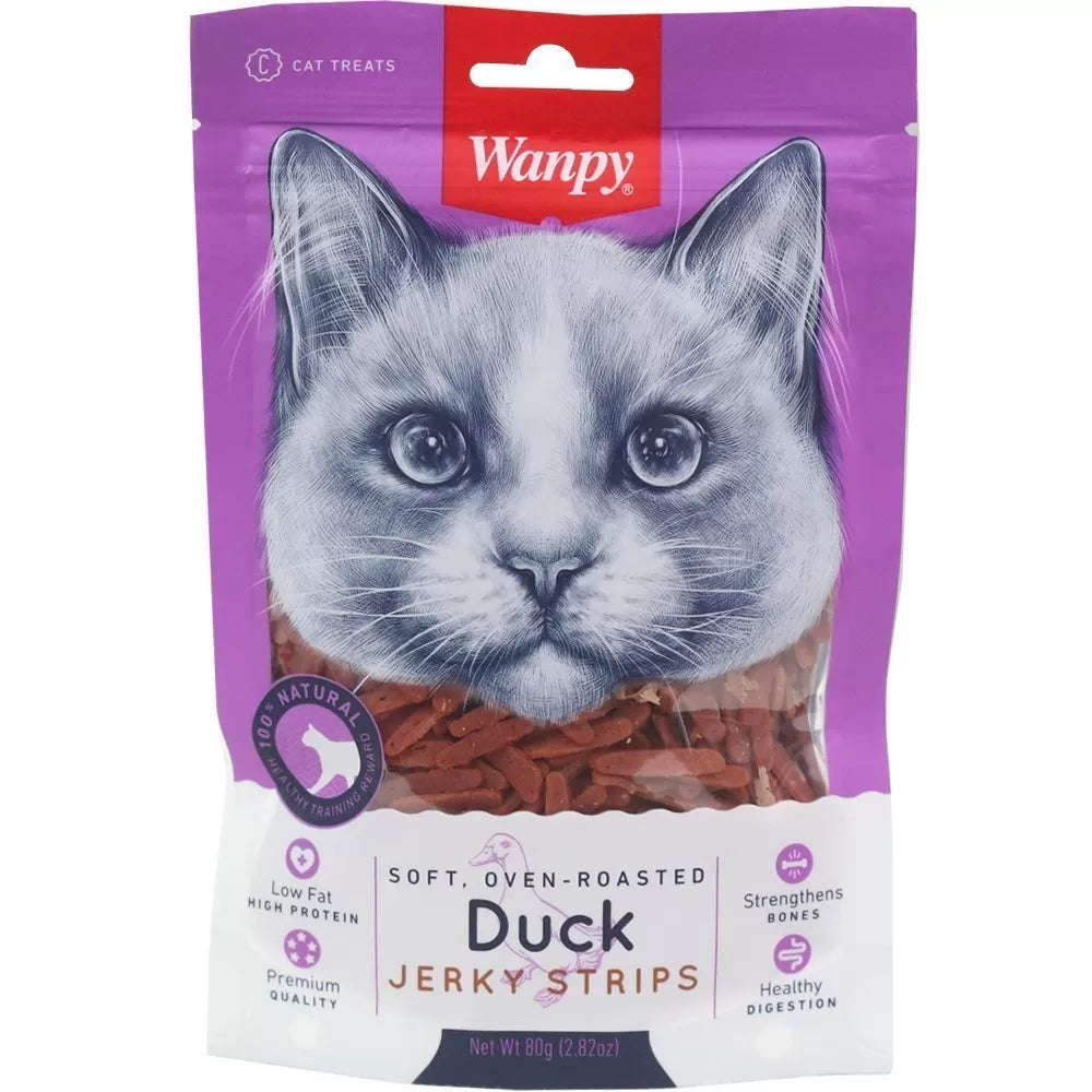 Wanpy Soft Duck Jerky Strips para Gatos